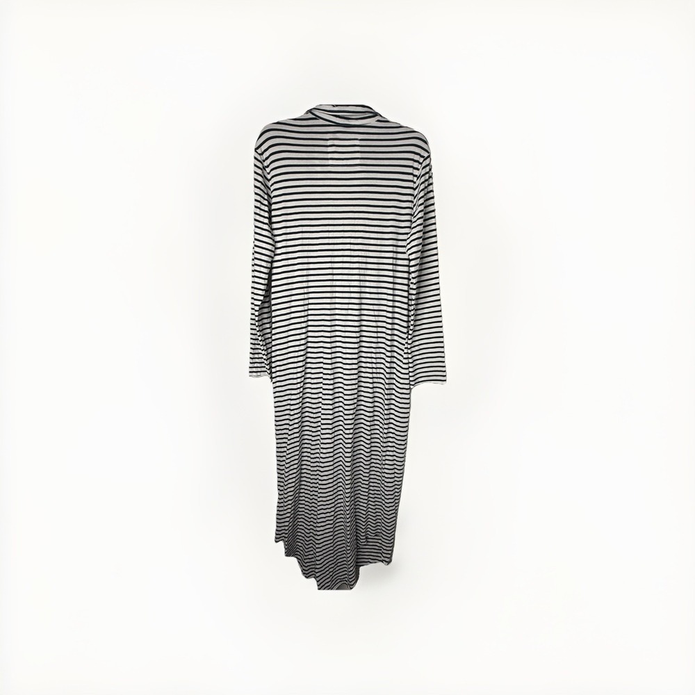 Frank & Eileen Emma Popover Henley Collared Maxi Dress striped large - Picture 8 of 12